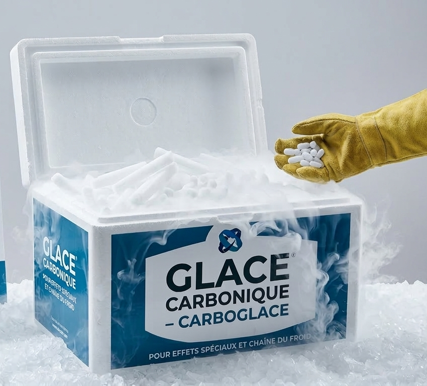 Carboglace glace carbonique pack 5kg 10kg 20kg Maroc